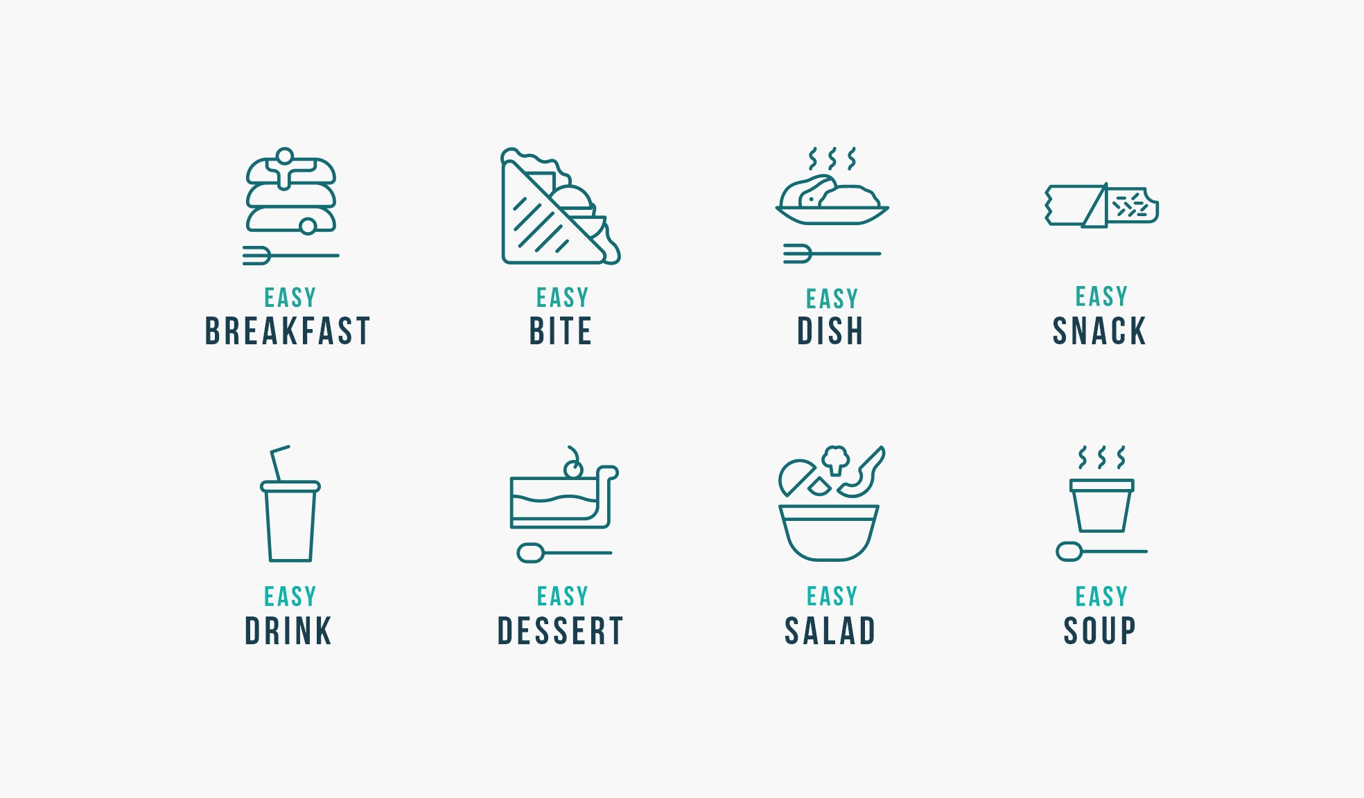 Concept portfolio Easy Eat icons