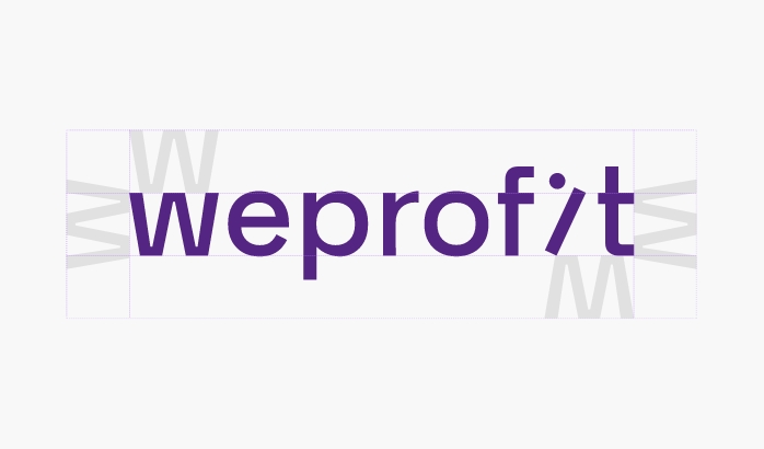Concept portfolio WeProfit logo clearspace