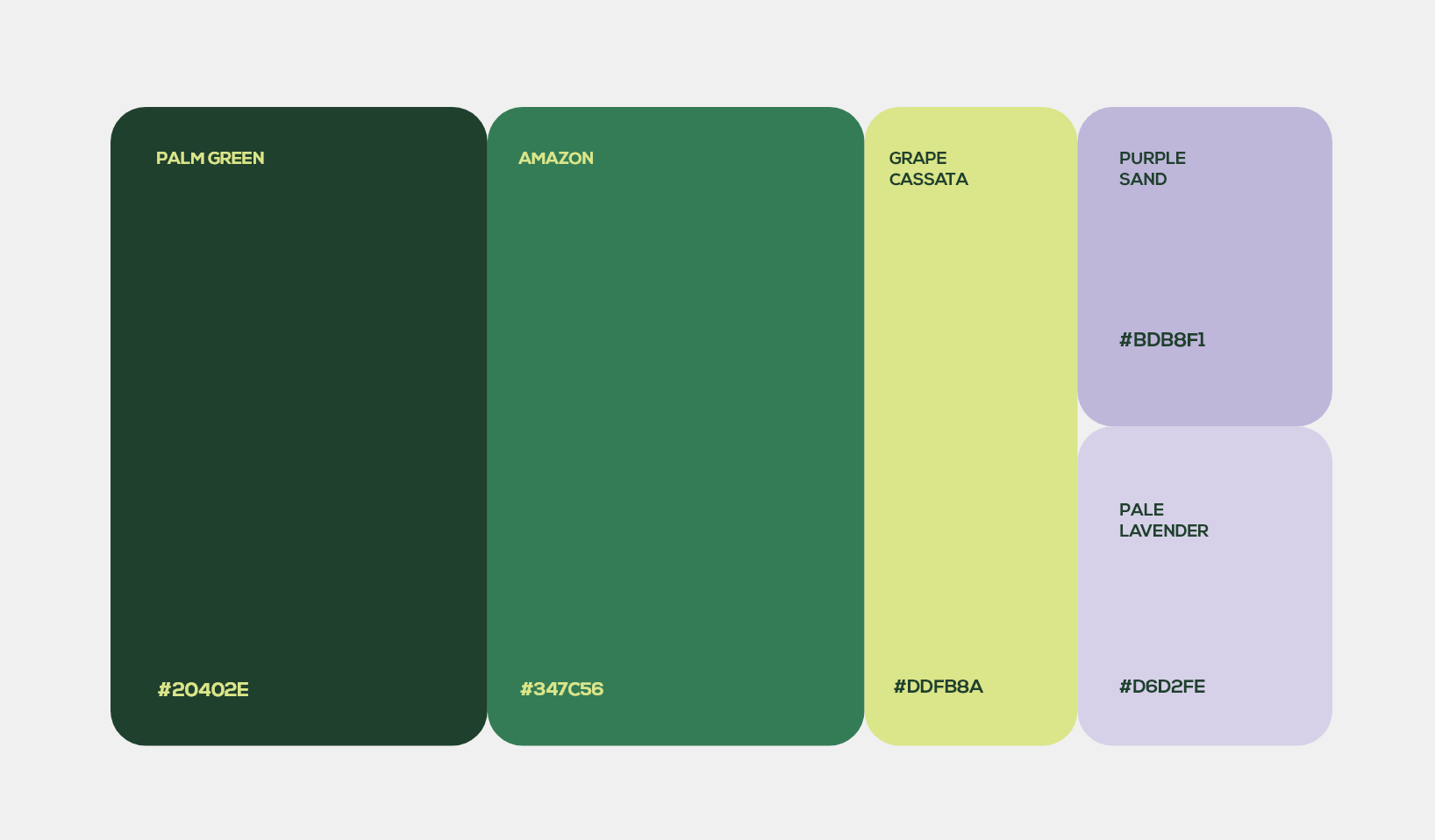 Concept portolio Uplan color palette