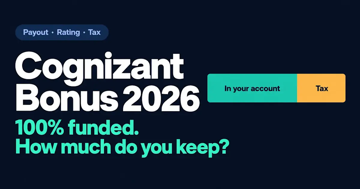 Cognizant Bonus 2026: Payout Date, Percentage and Tax