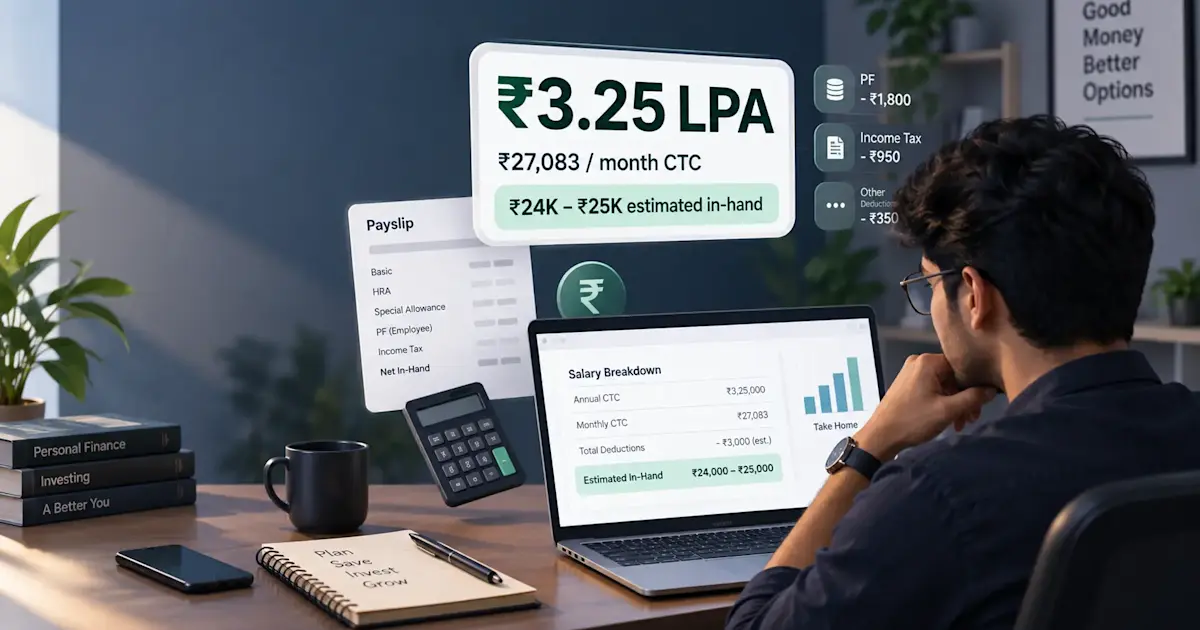 3.25 LPA In-Hand Salary in India 2026: Monthly Salary, PF & Tax