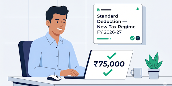 Standard Deduction in New Tax Regime FY 2026-27: ₹75,000 for Salaried Employees