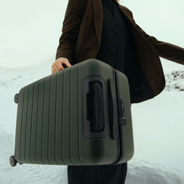 away suitcase green