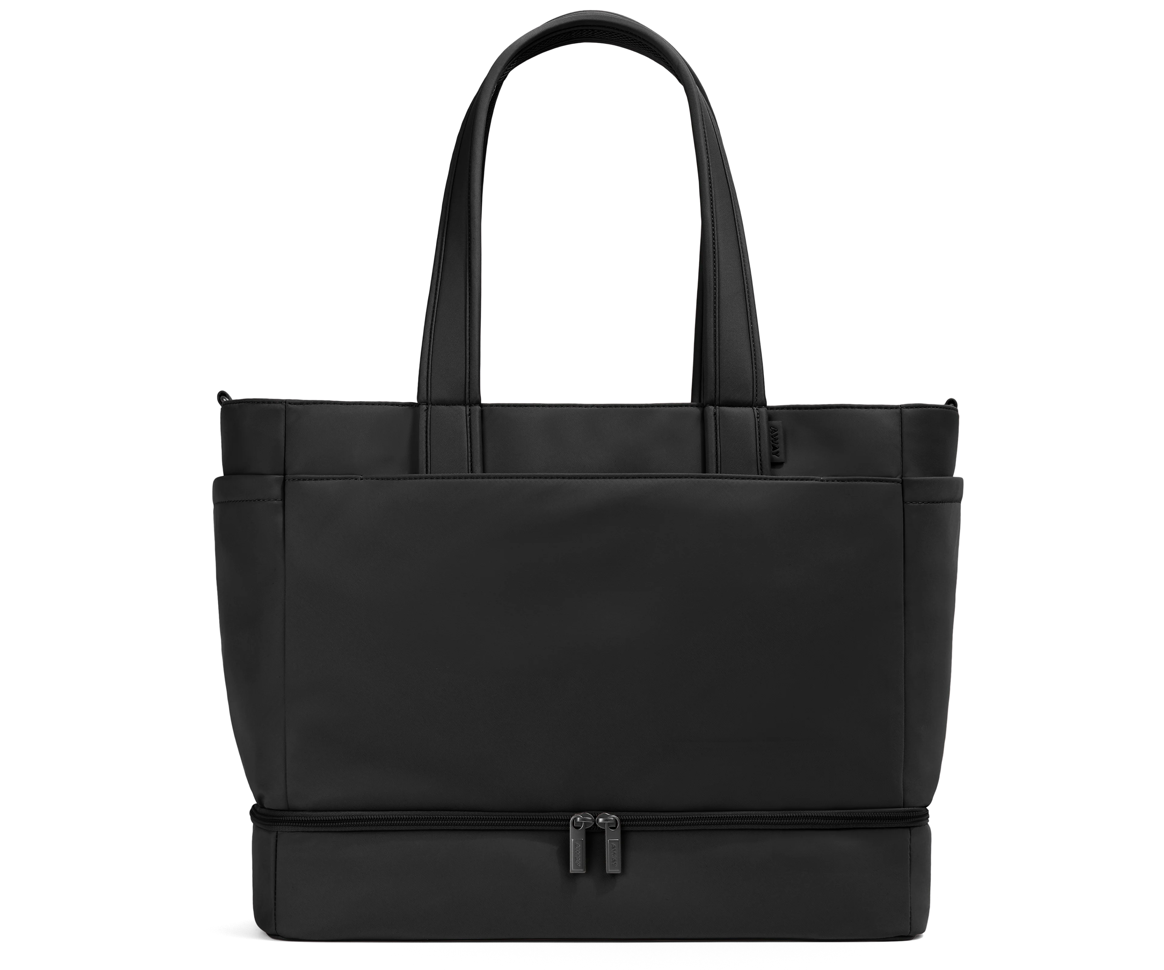 The Double Diaper Tote in Jet Black