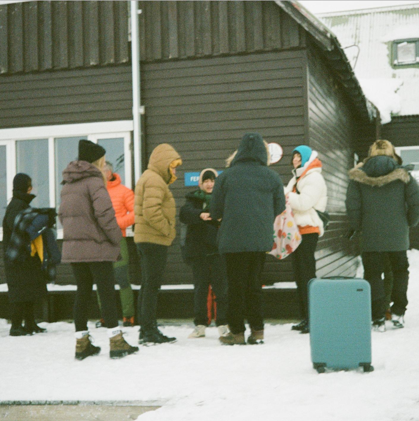 behind the scenes of Aways photoshoot in Iceland