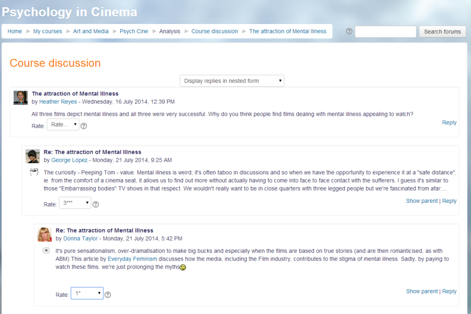 Moodle-LSMS-social-learning Moodle característica social learning LMS