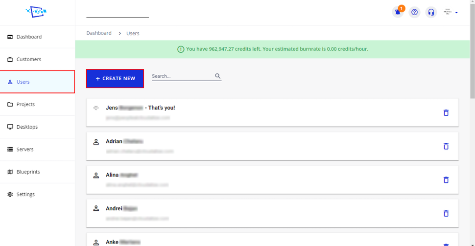 adicionar-usuários cloudalize software