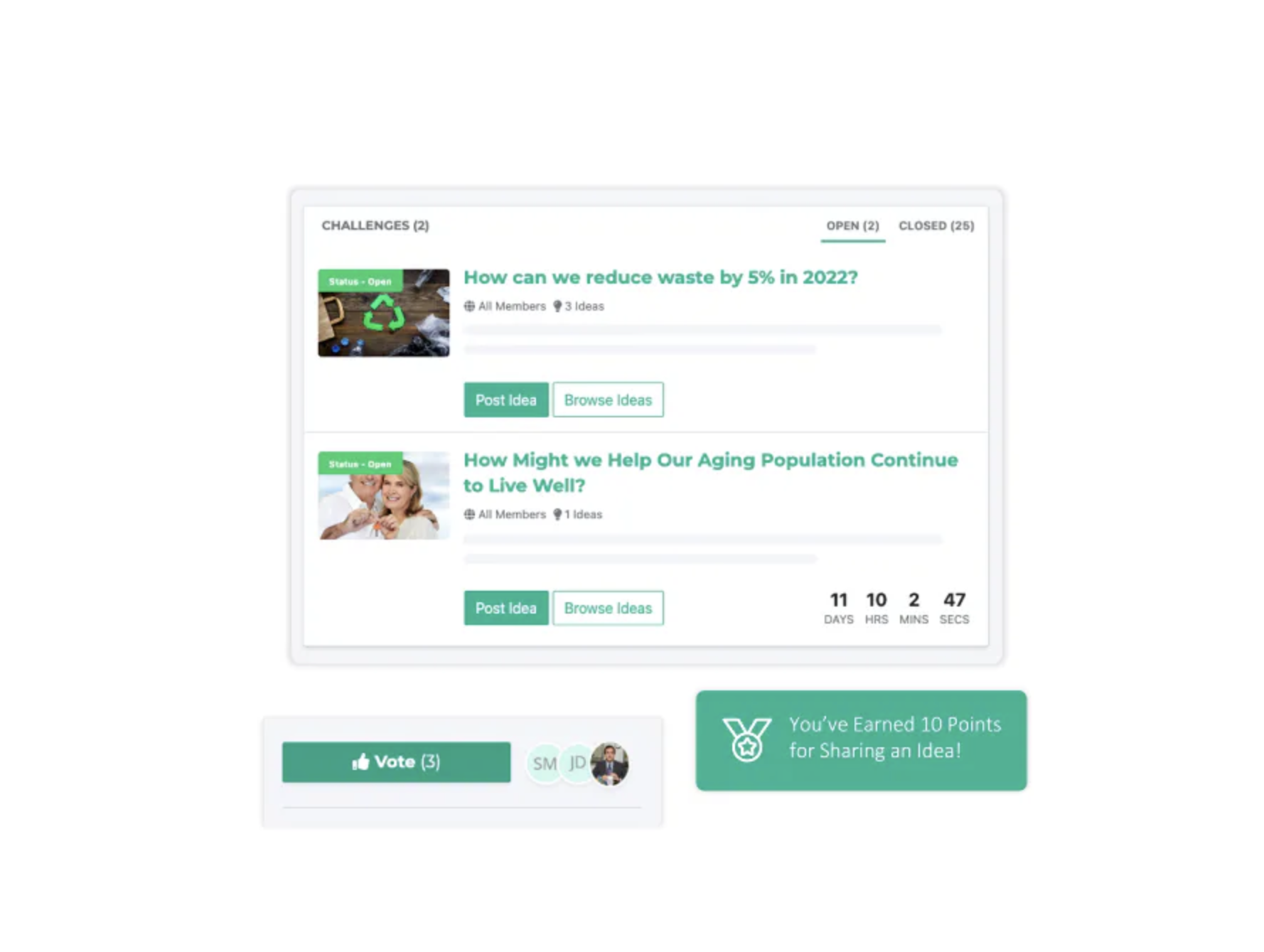 Tópico de comentários sobre ideias no Ideawake