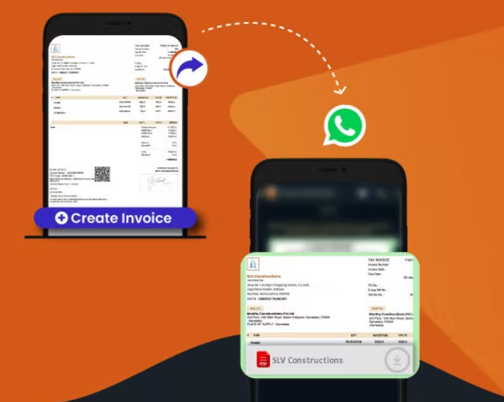 Invoice sharing via chat message