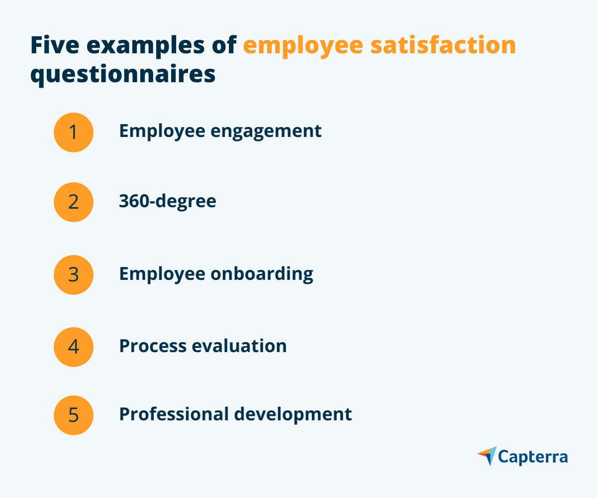  five examples of employee satisfaction questionnaires