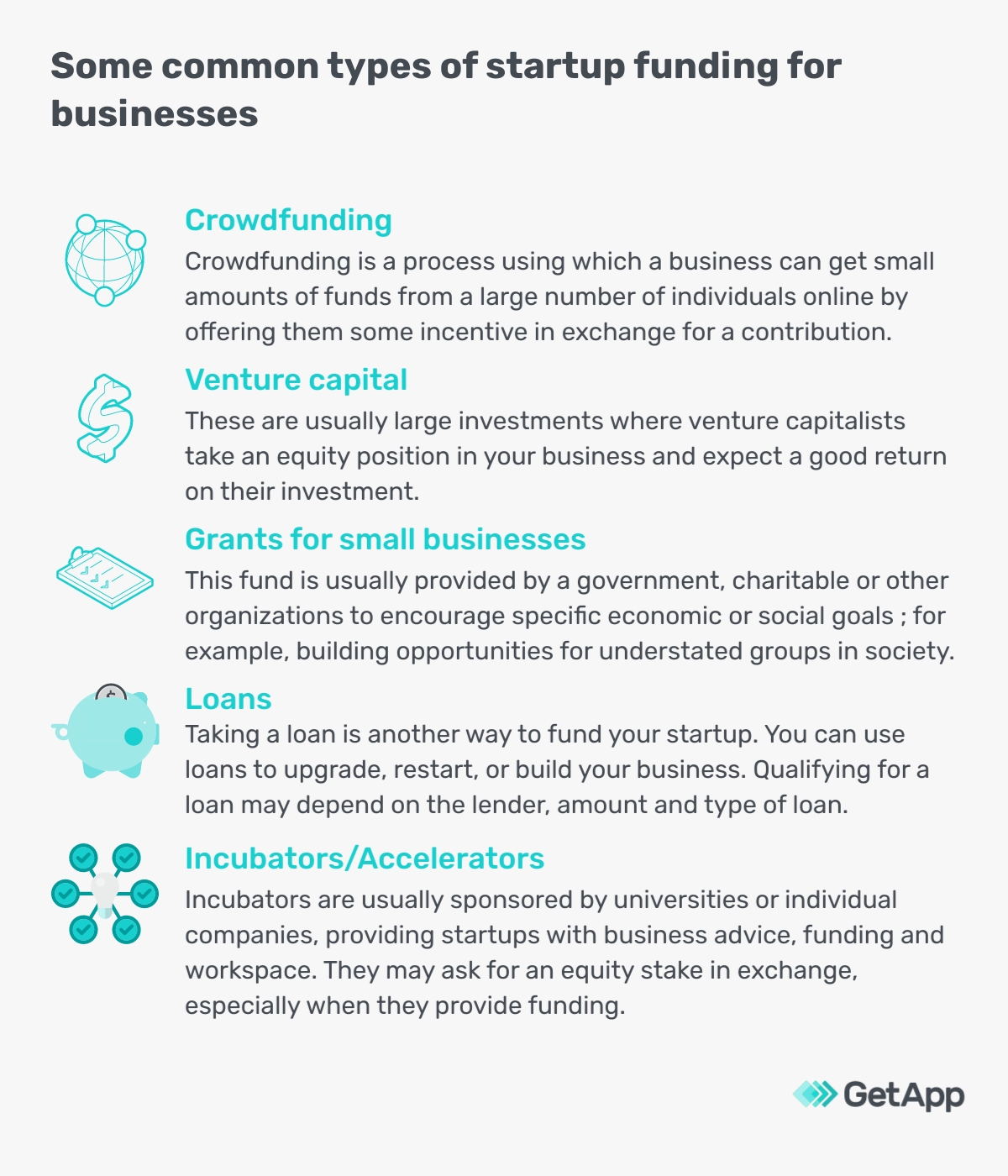 Startup funding types that businesses can look at when seeking funding