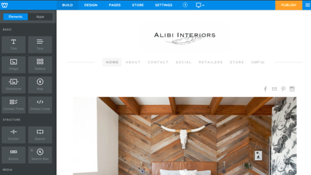 Weebly Website-Editor auf Weebly