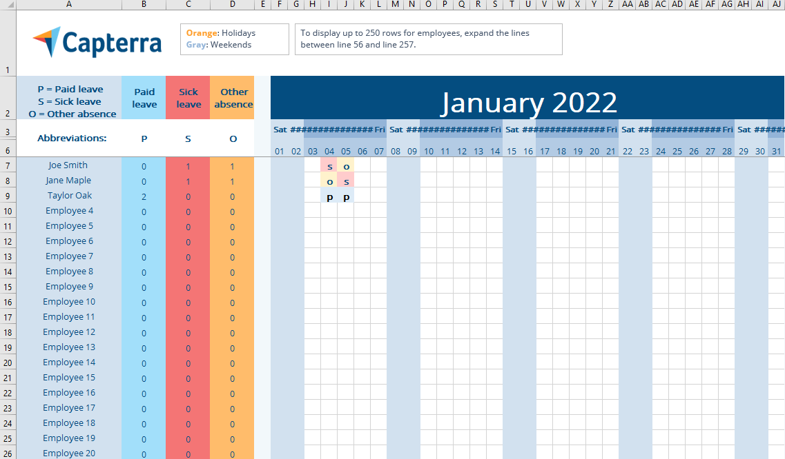 excel template work schedule