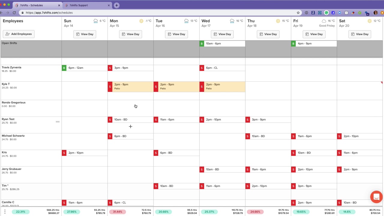 7Shifts scheduling tool