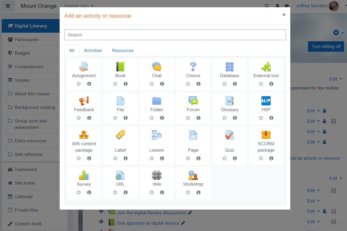 moodle cours virtuel