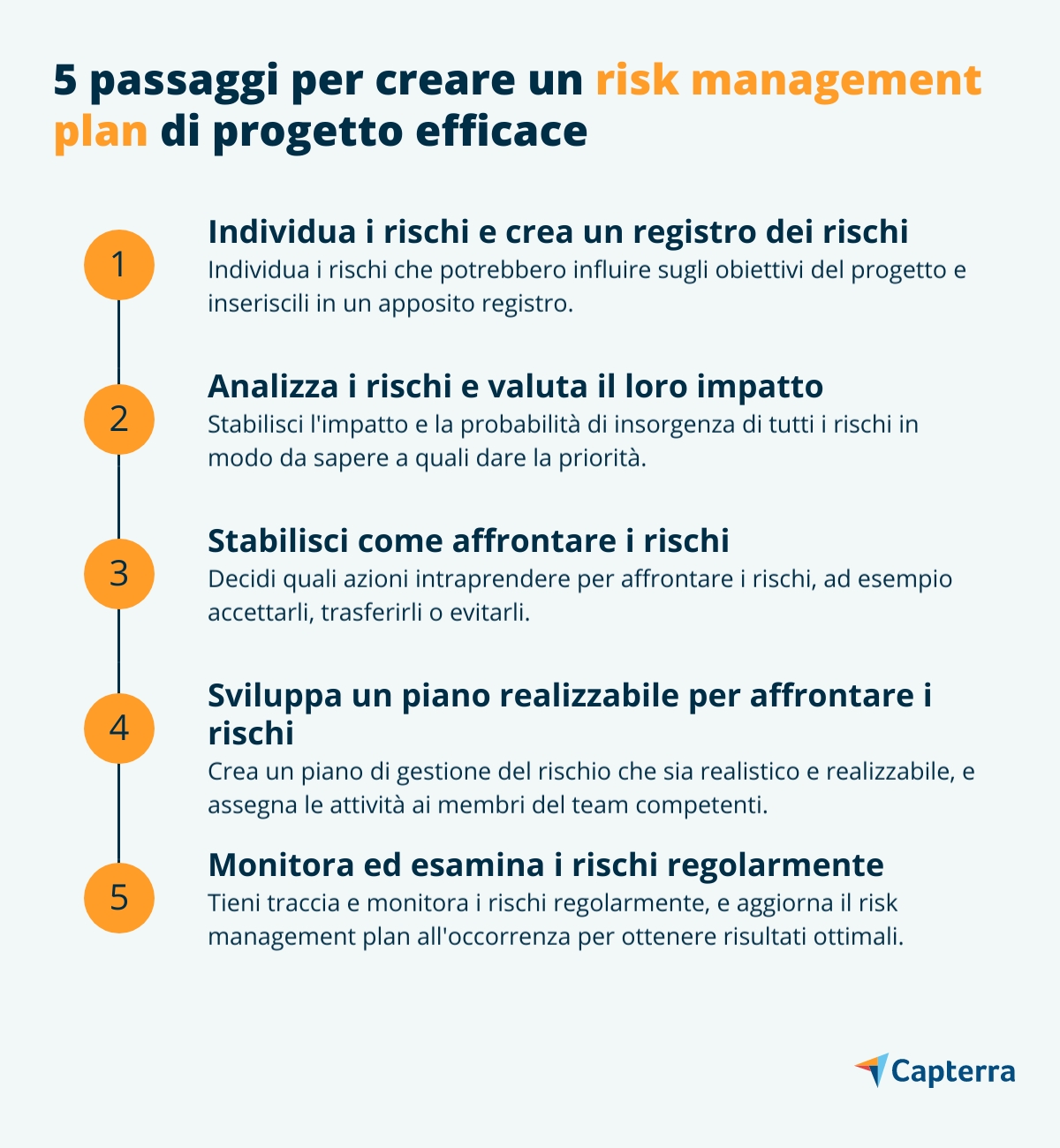 5 step per create un risk management plan
