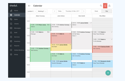 salon software shedul