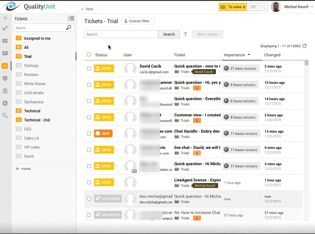 plateforme logicilel liveagent