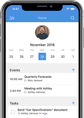 Captura de tela do Zoho CRM