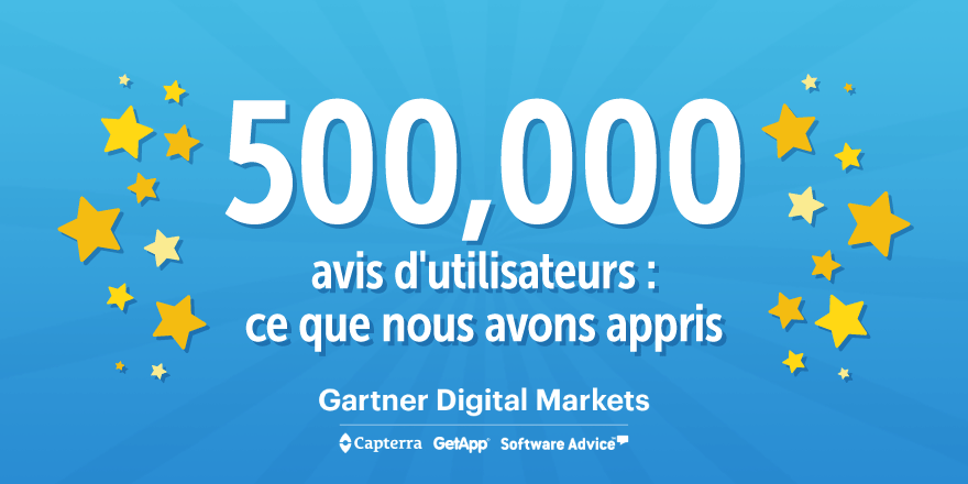 500 000 avis utlisateurs Gartner Digital Markets Capterra