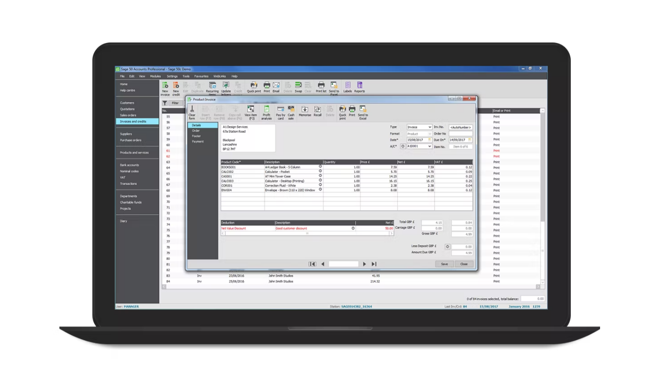 facturation-appli-comptabilite-FR-GetApp-screenshot-Sage50cloud la facturation des PME peut se faire sur une appli de comptabilité