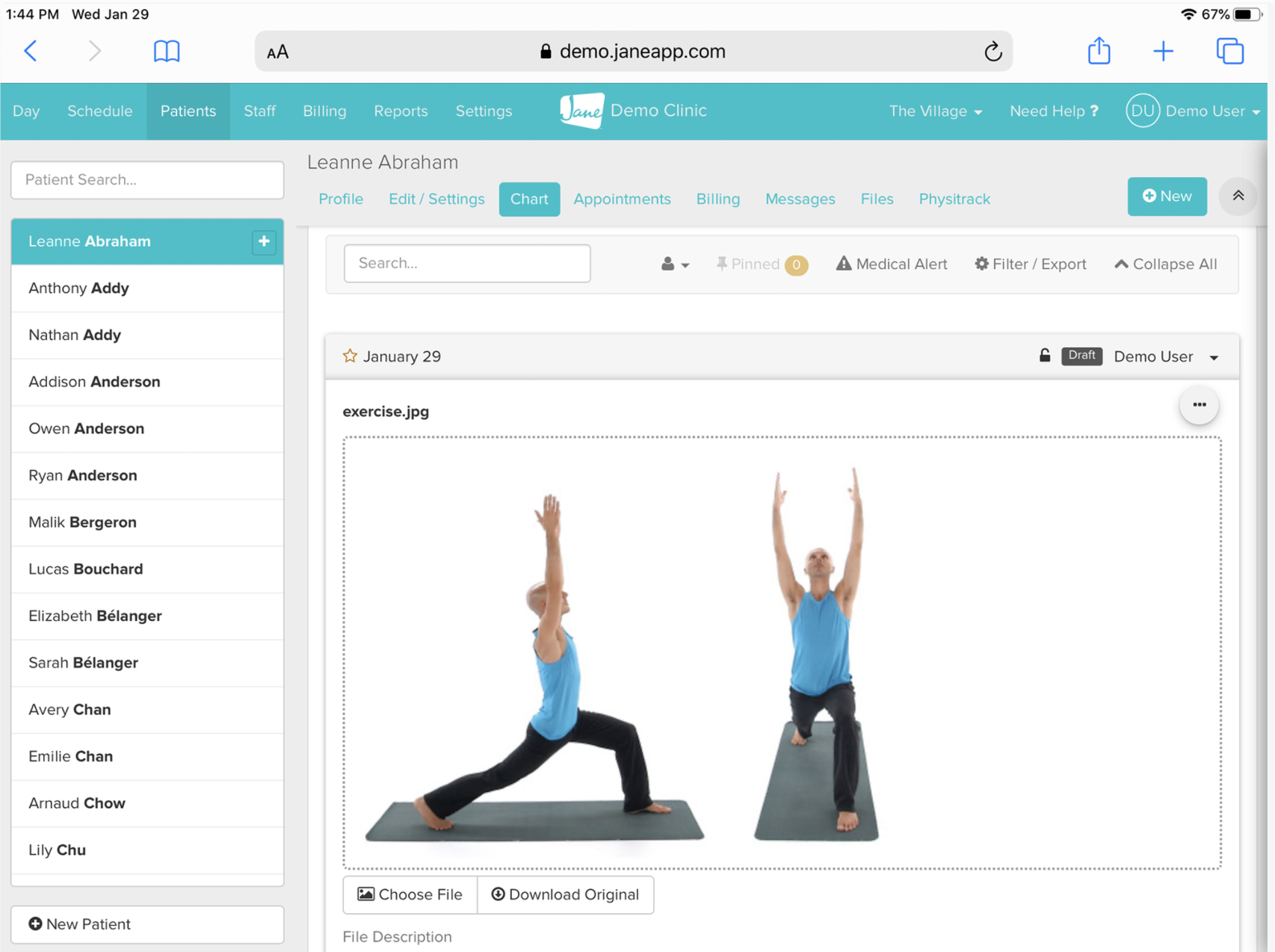 Jane exercise assignment