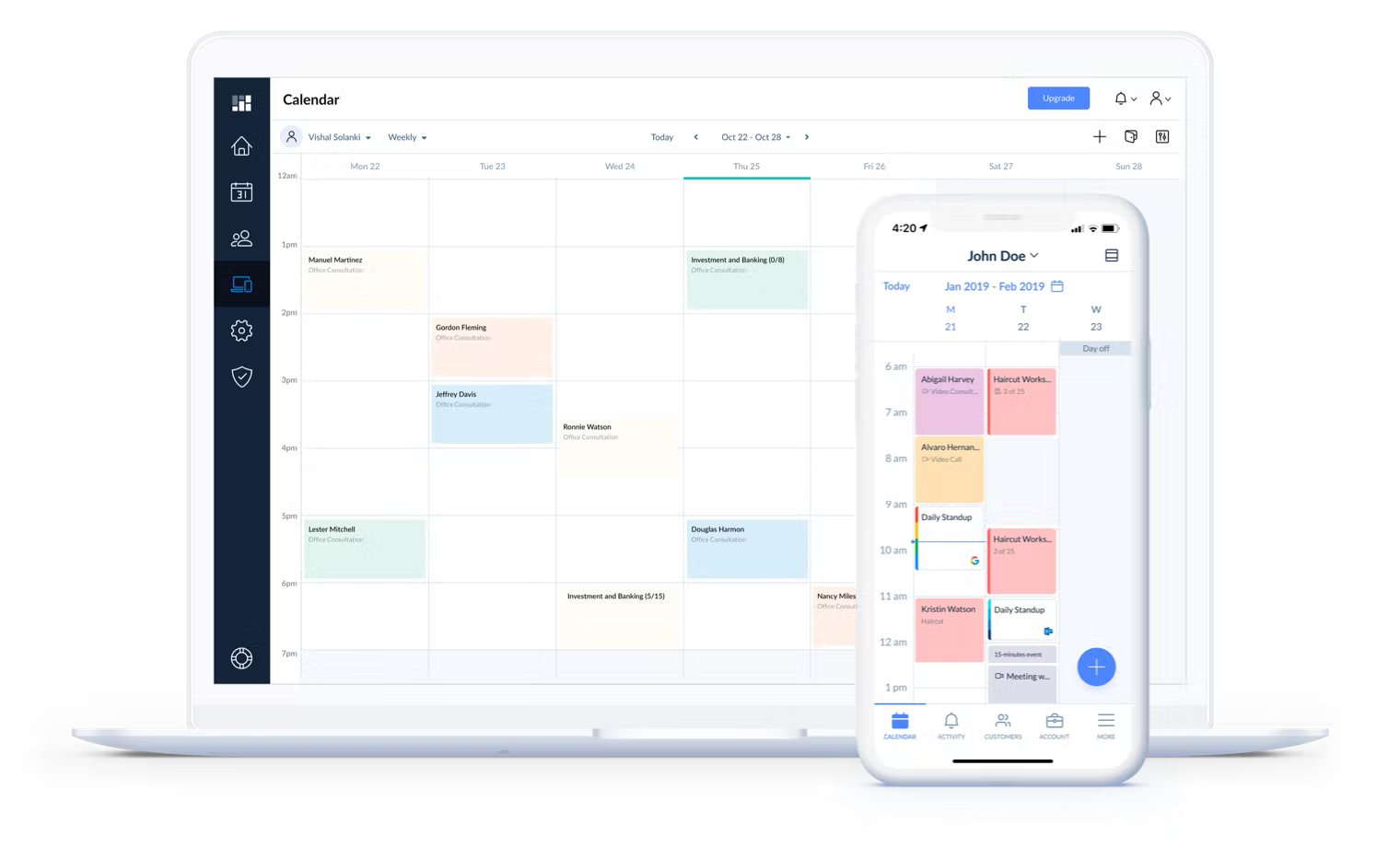 online-booking-software-UK-Capterra-Screenshot-Setmore Setmore’s calendar for booking online appointments
