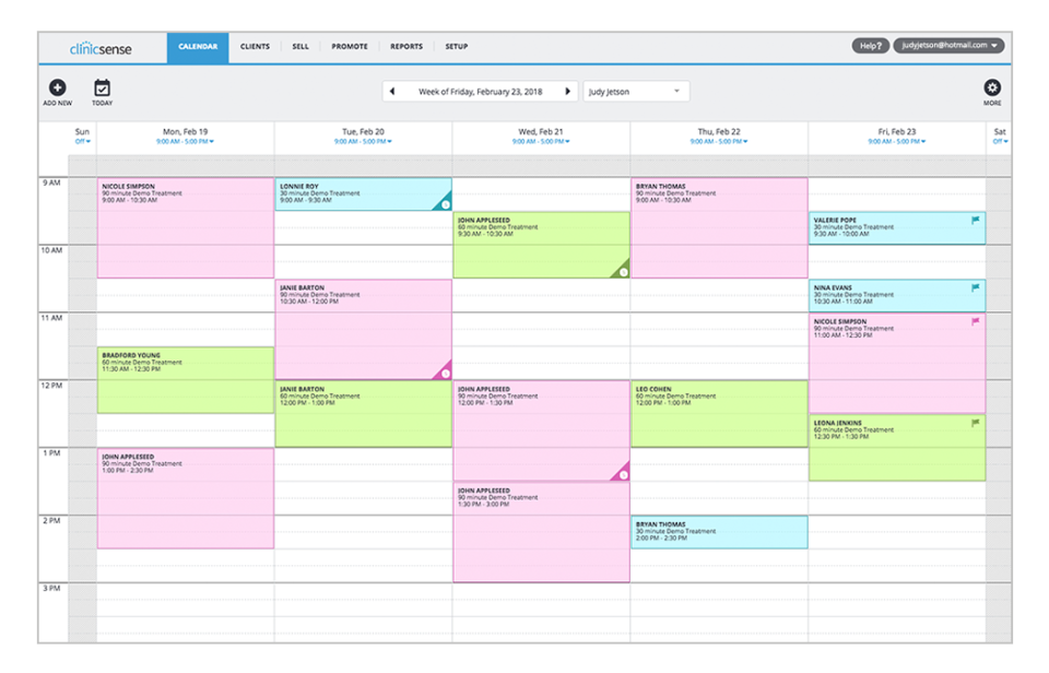 ClinicSense calendar management