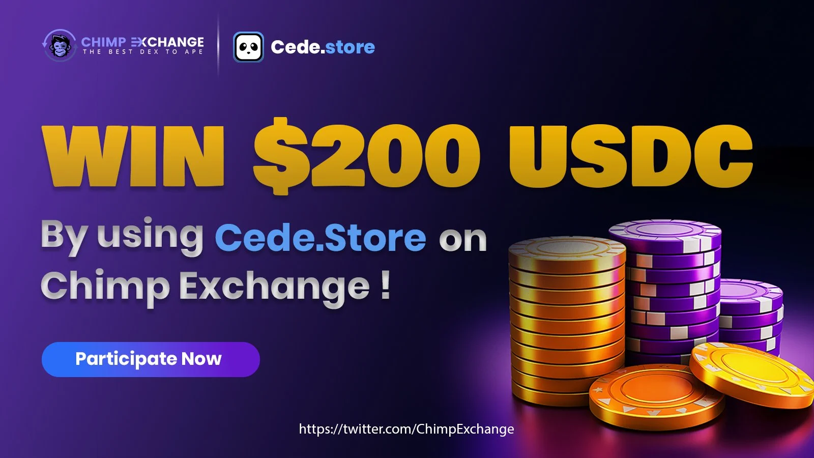 ChimpExchange x Cede.Store CEX-Onramp Campaign