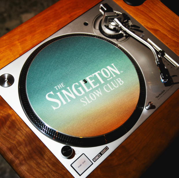  A turntable with The Singleton Slow Club on it