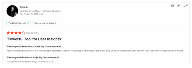 Hotjar review consumer insights