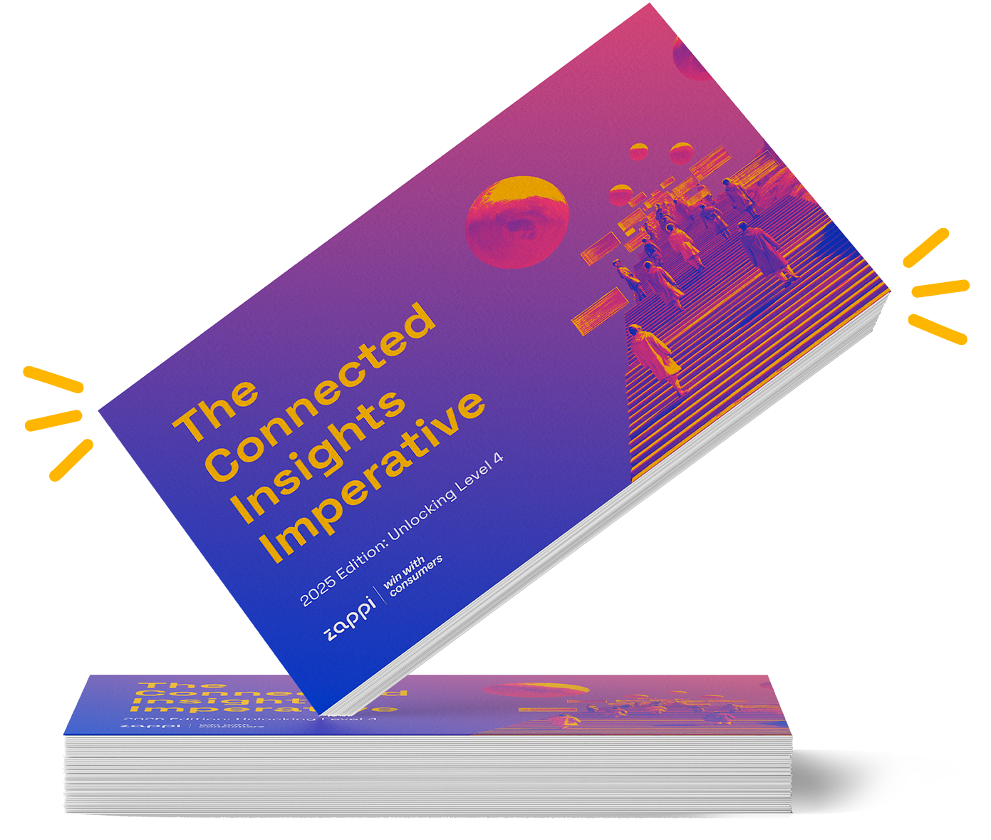 Image of a hardback copy of the Connected Insights Imperative report
