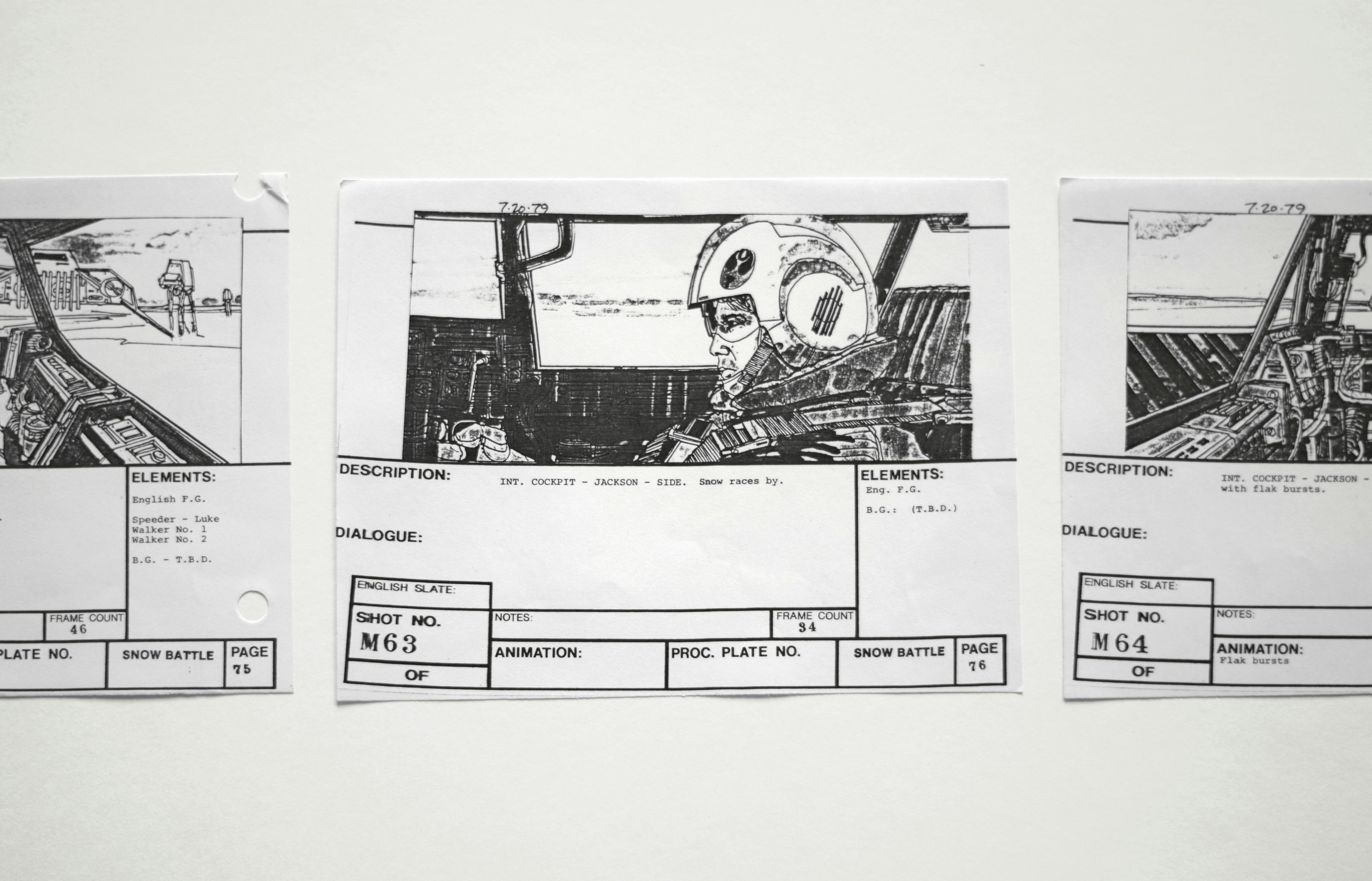 storyboard testing including 3 of boxes telling a story of an ad campaign