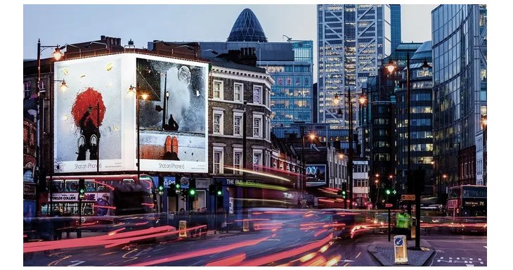 billboard image of Apple’s first Shot on Phone campaign ad for iPhone 6 on billboard in London