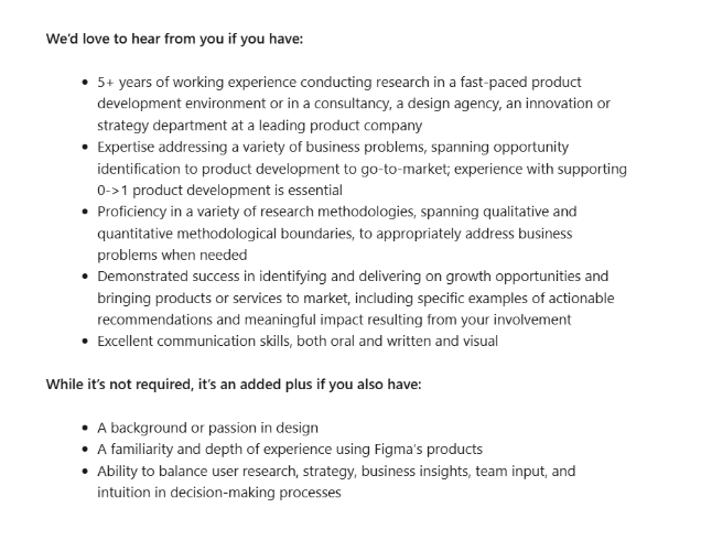 Researcher, Strategic Growth job description