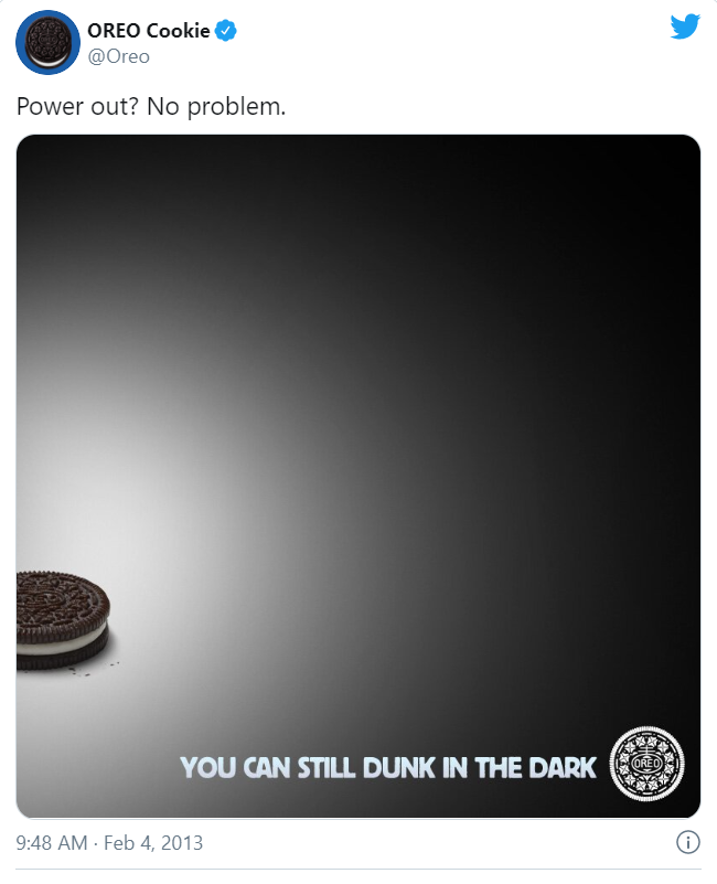 Oreo super bowl tweet