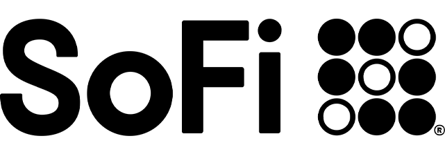 SoFi logo in black on a transparent background