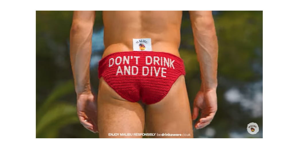 Malibu Rum's Don't Drink and Dive ad