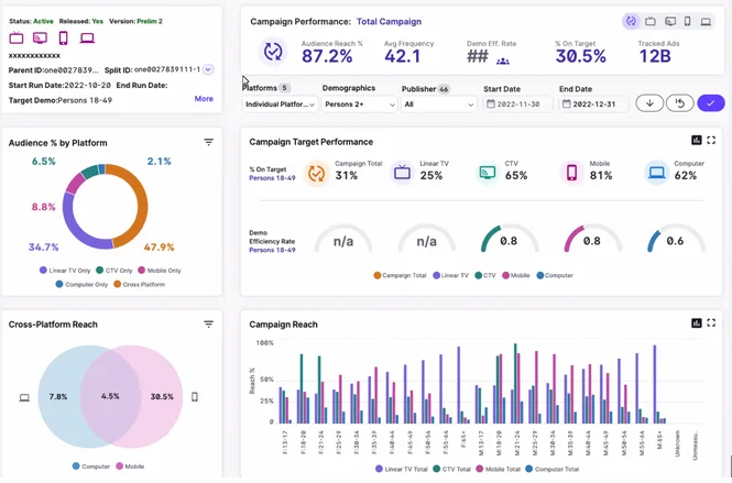 Nielsen Digital Ad Ratings platform dashboard