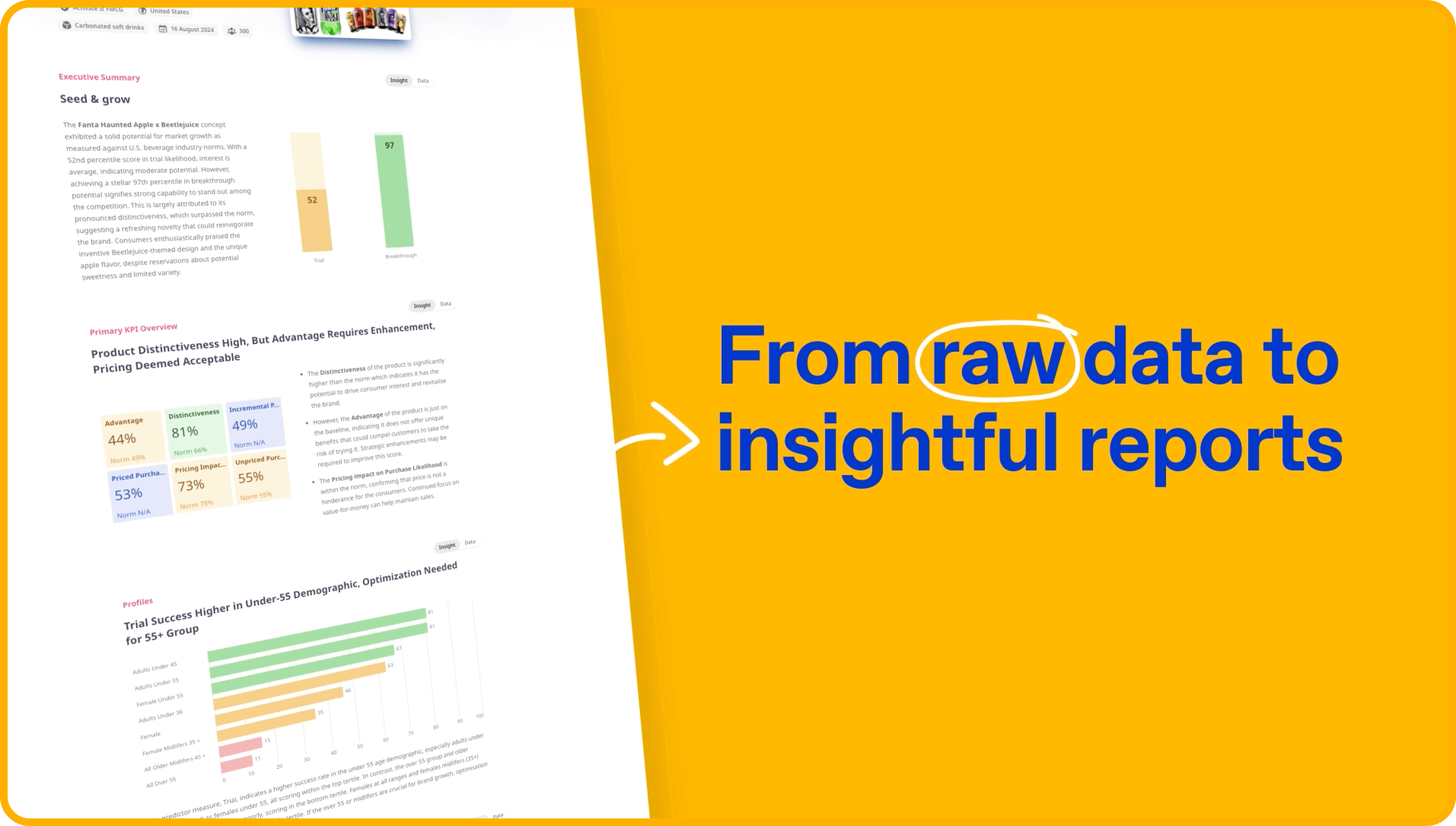 Quick reports platform image - From raw data to insightful reports.