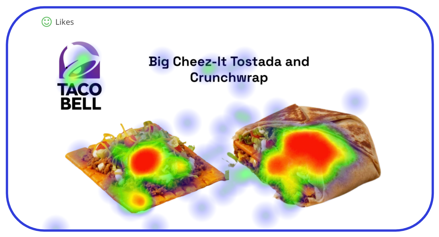 Taco Bell x Cheez-it heat map likes