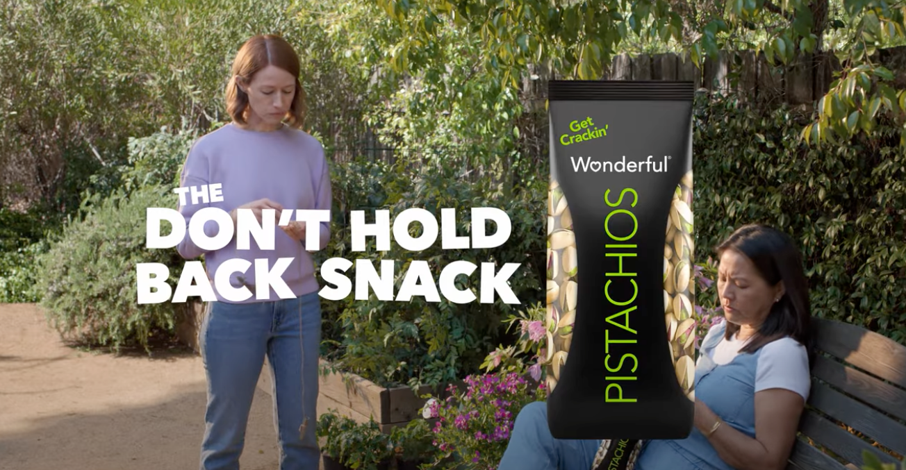Wonderful Pistachios “The Don’t Hold Back Snack” campaign image from Lilliputians ad