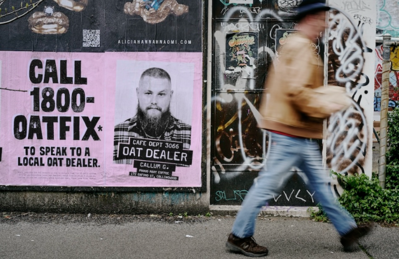 Oatly campaign encourages consumers to, “Call their local oat dealer.”
