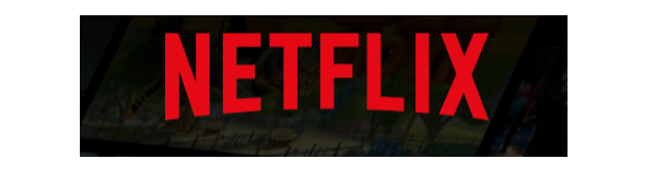 The word “NETFLIX” in red on a black background