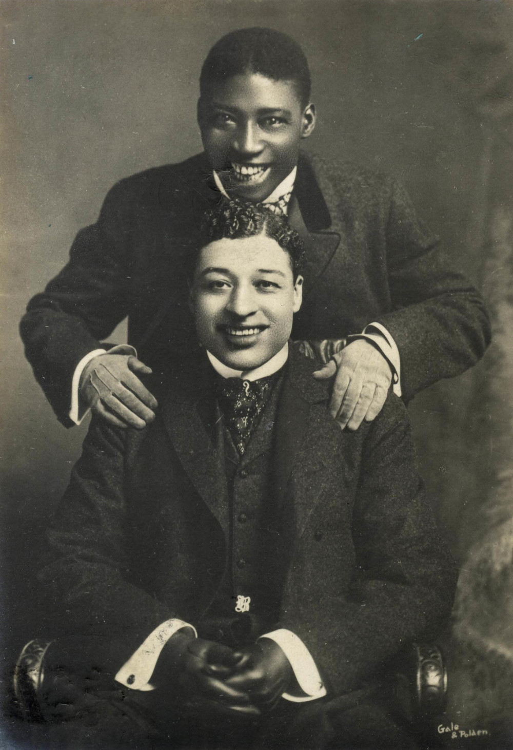 Bert Williams (bottom) and George Walker in a publicity photograph promoting In Dahomey, ca. 1903. Courtesy Museum of Modern Art.
