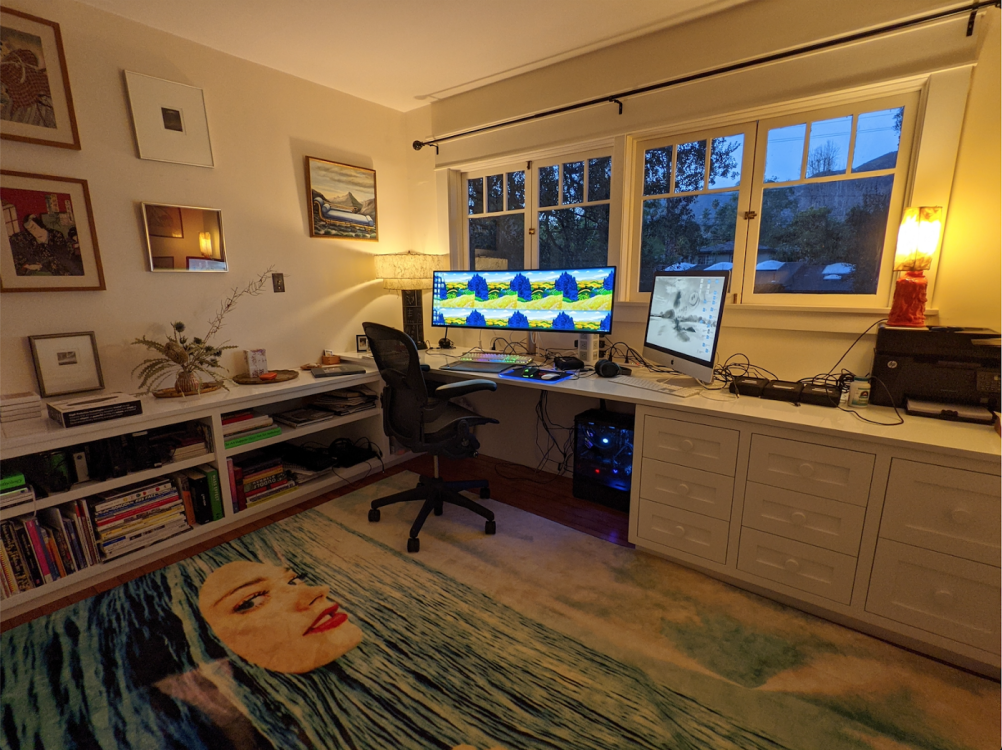 Petra Cortright’s studio, courtesy of the artist