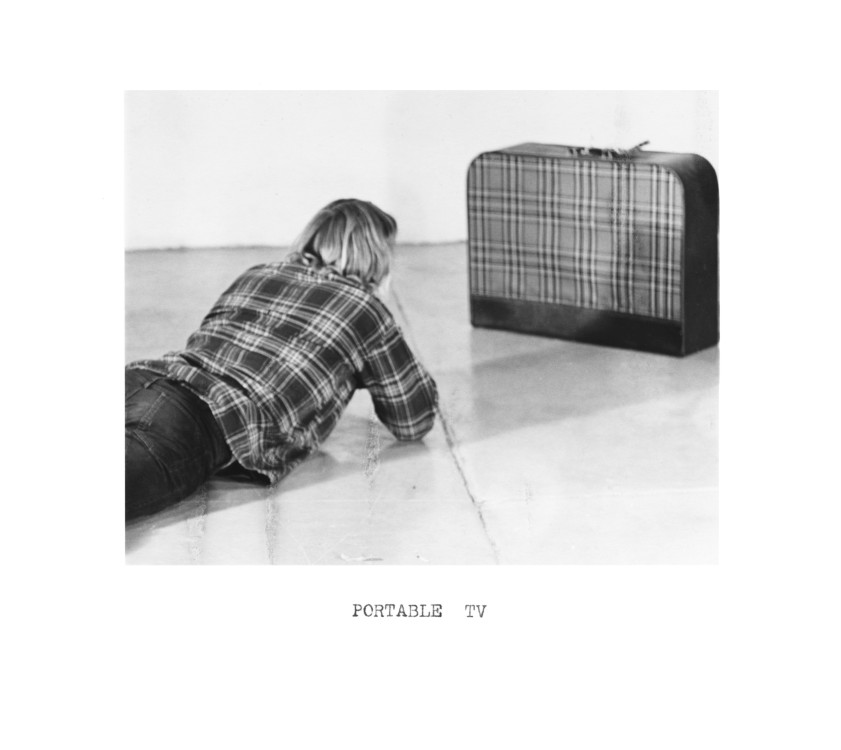 William Wegman, Portable TV, 1971, courtesy of the artist.
