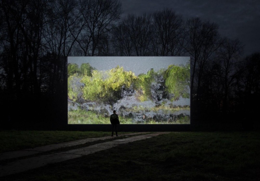 Quayola, Pleasant Places, public outdoor installation in Eindhoven, Holland, courtesy of the artist and bitforms gallery.