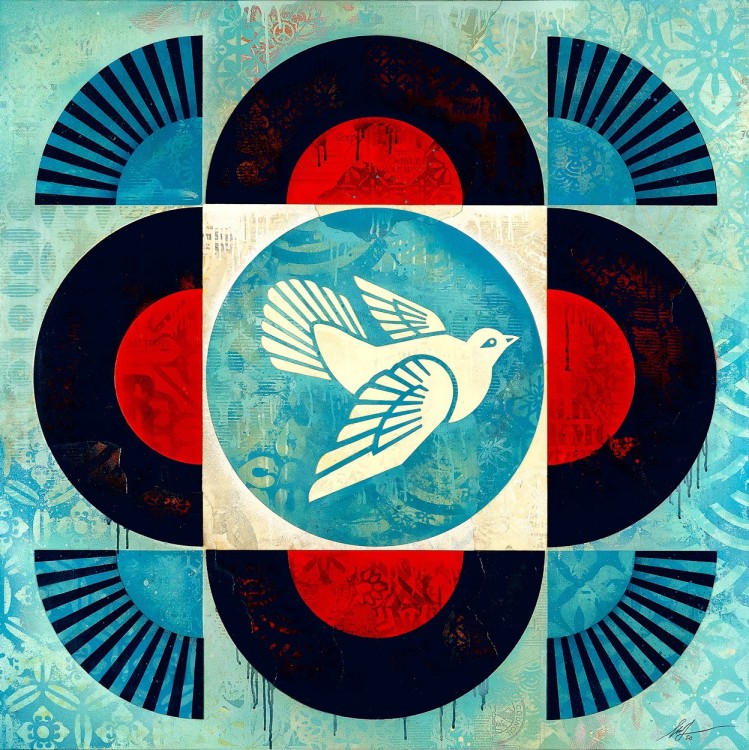 Shepard Fairey, Peace Dove, courtesy of the artist.