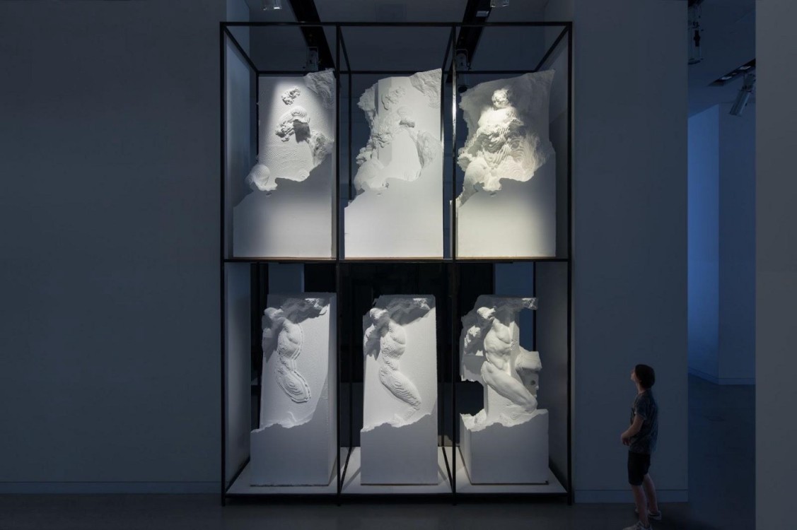 Quayola, Laocoon Sequence, installation view at Ars Electronica, Berlin. Courtesy of the artist and bitforms gallery.